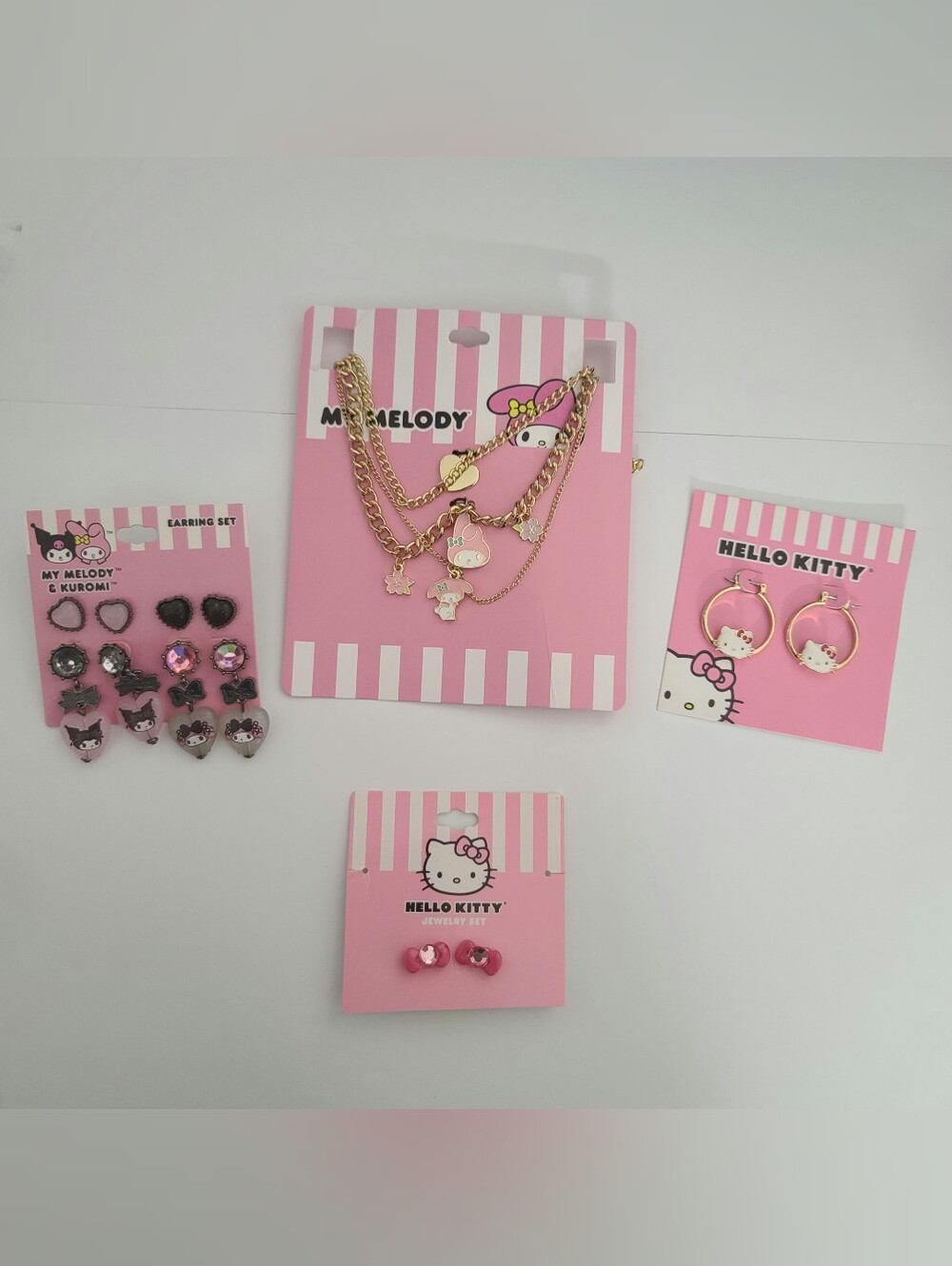 Hello Kitty , My Melody & Kuromi Jewelry Sets  NEW